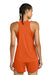 Sport-Tek LST446 Womens Club Track Tank Top Deep Orange/White Model Back