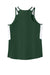 Sport-Tek LST446 Womens Club Track Tank Top Forest Green/White Flat Back