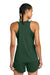 Sport-Tek LST446 Womens Club Track Tank Top Forest Green/White Model Back