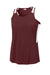 Sport-Tek LST446 Womens Club Track Tank Top Maroon/White Form Front