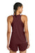 Sport-Tek LST446 Womens Club Track Tank Top Maroon/White Model Back