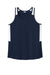 Sport-Tek LST446 Womens Club Track Tank Top True Navy Blue/White Flat Front