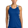 Sport-Tek Womens Club Track Tank Top - True Royal Blue/White - NEW