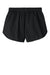 Sport-Tek LST447 Womens Club Track Shorts Black Flat Back