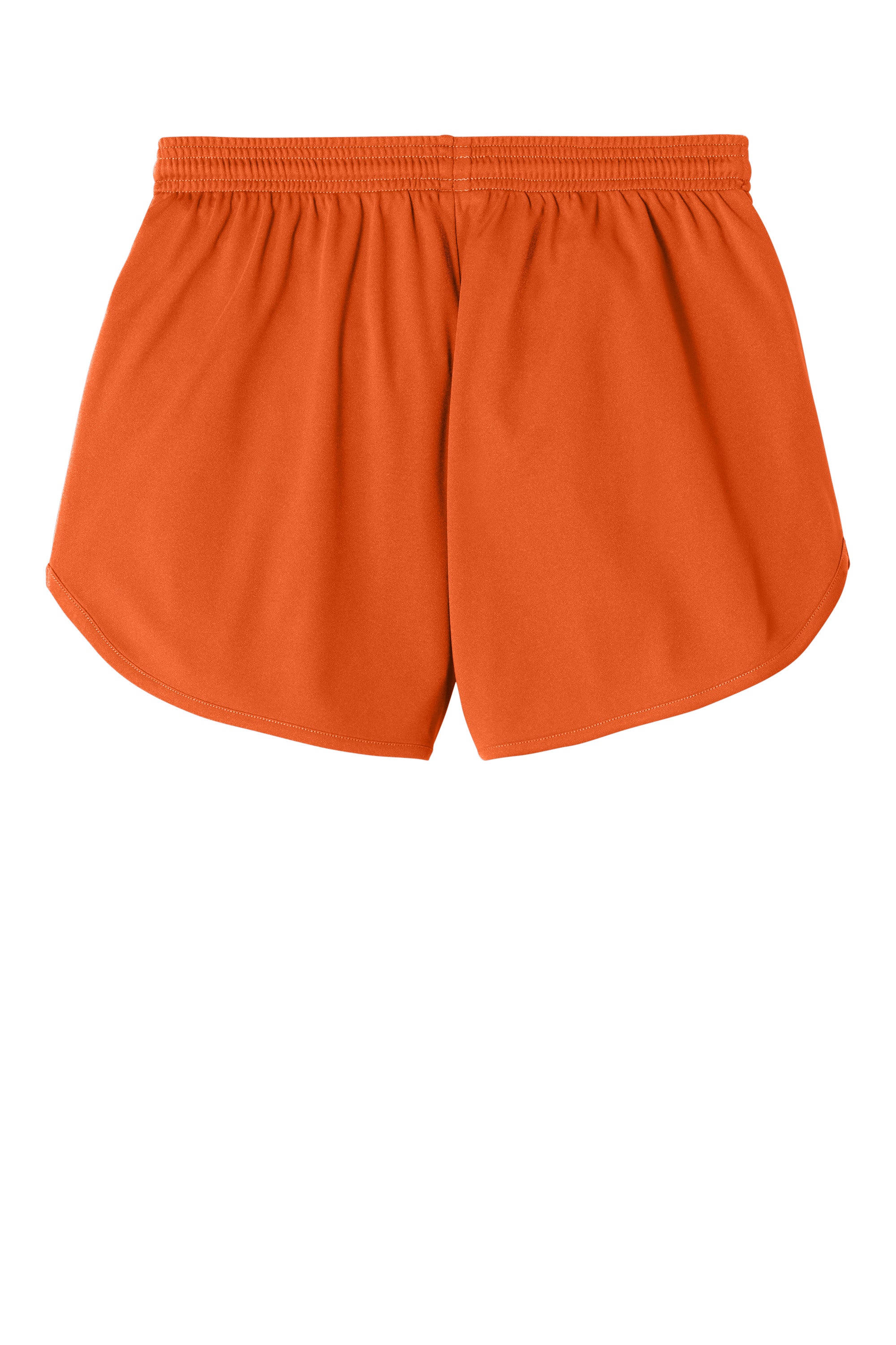 Sport-Tek LST447 Womens Club Track Shorts Deep Orange Flat Back