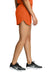 Sport-Tek LST447 Womens Club Track Shorts Deep Orange Model Side