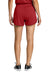 Sport-Tek LST447 Womens Club Track Shorts Deep Red Model Back