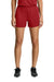 Sport-Tek LST447 Womens Club Track Shorts Deep Red Model Front