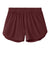 Sport-Tek LST447 Womens Club Track Shorts Maroon Flat Front