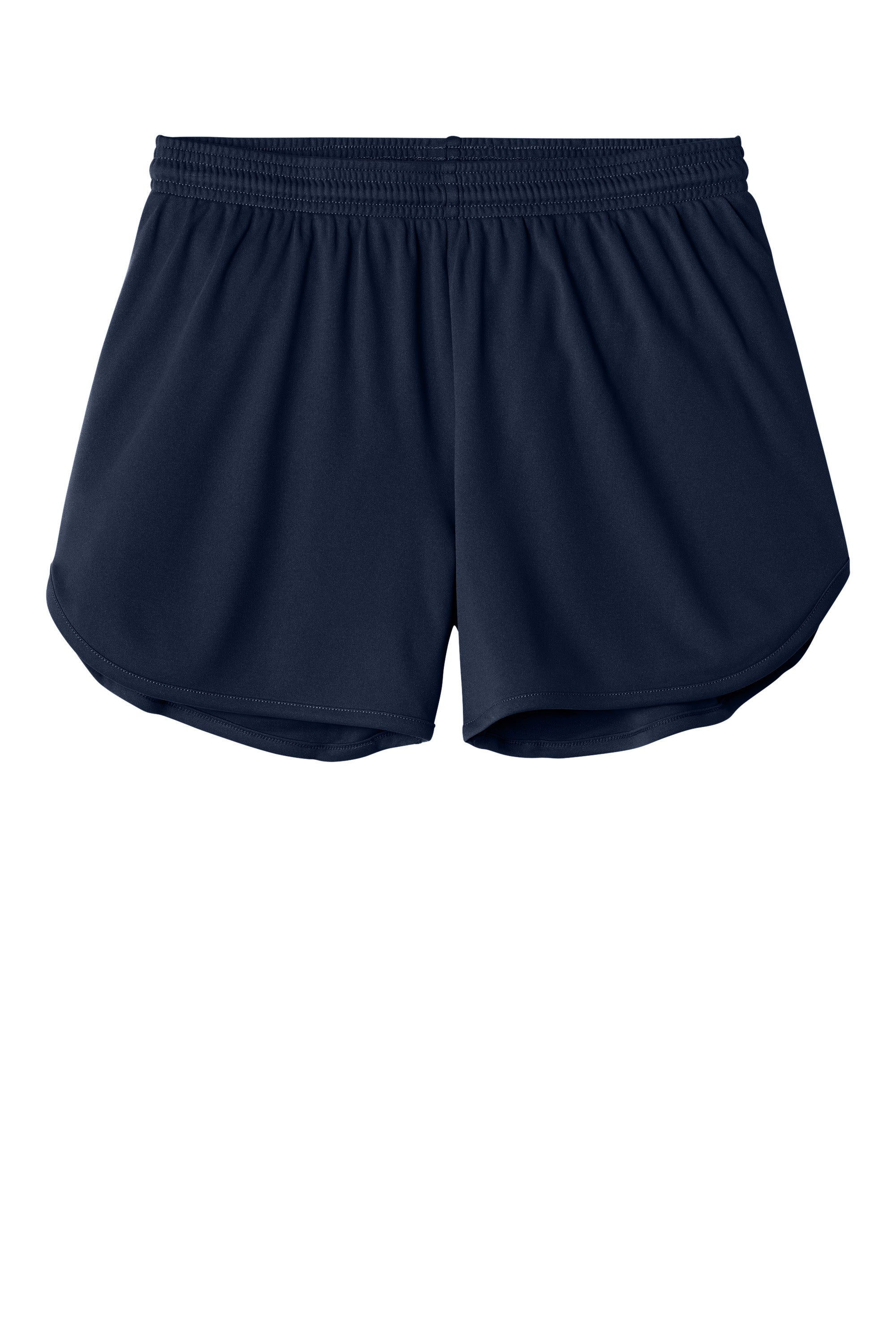 Sport-Tek LST447 Womens Club Track Shorts True Navy Blue Flat Front