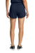 Sport-Tek LST447 Womens Club Track Shorts True Navy Blue Model Back