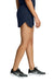 Sport-Tek LST447 Womens Club Track Shorts True Navy Blue Model Side