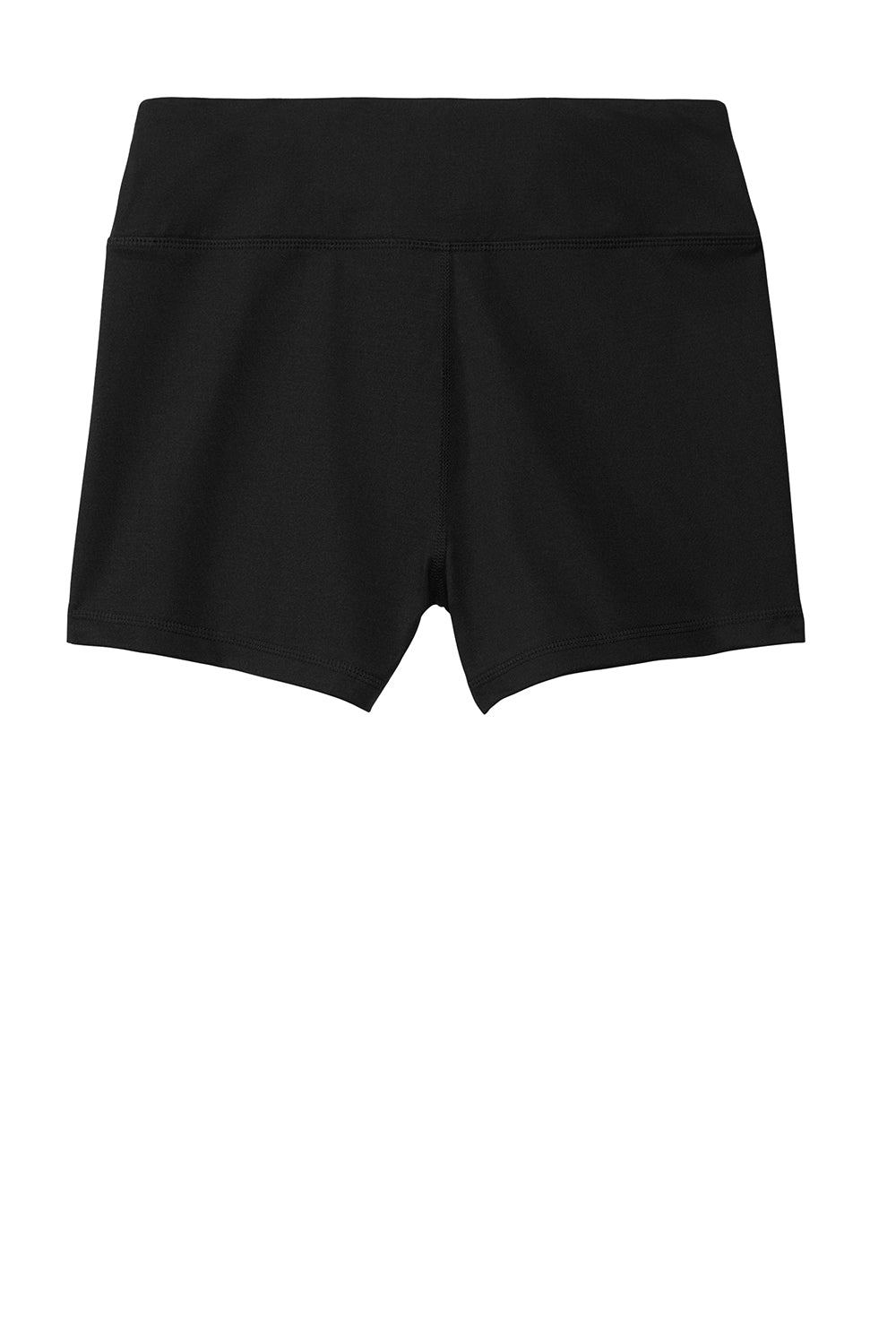 Sport-Tek LST475 Womens Interval Moisture Wicking Shorts Black Flat Back