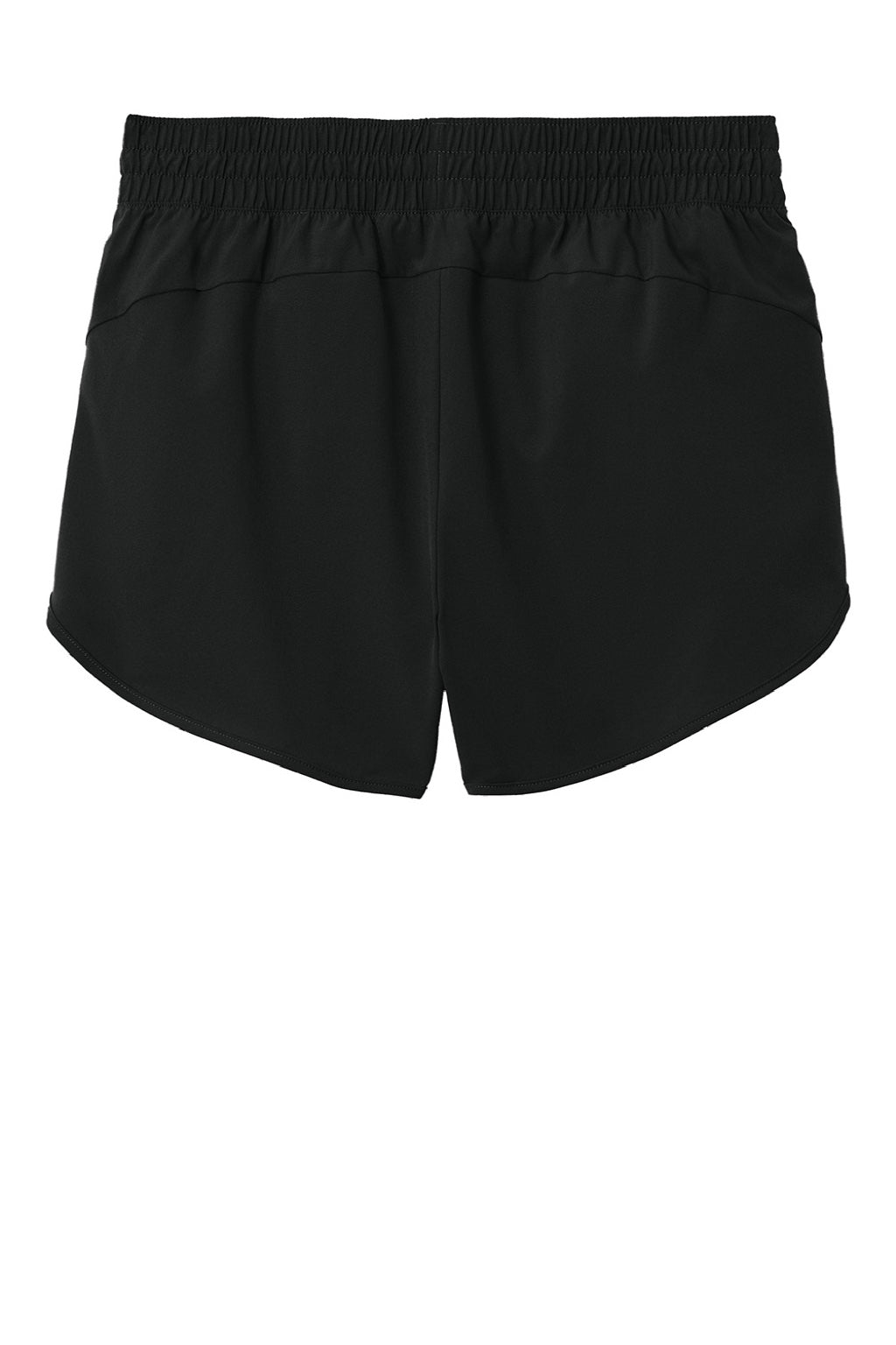 Sport-Tek LST484 Womens Repeat Swift Shorts w/ Pockets Black Flat Back