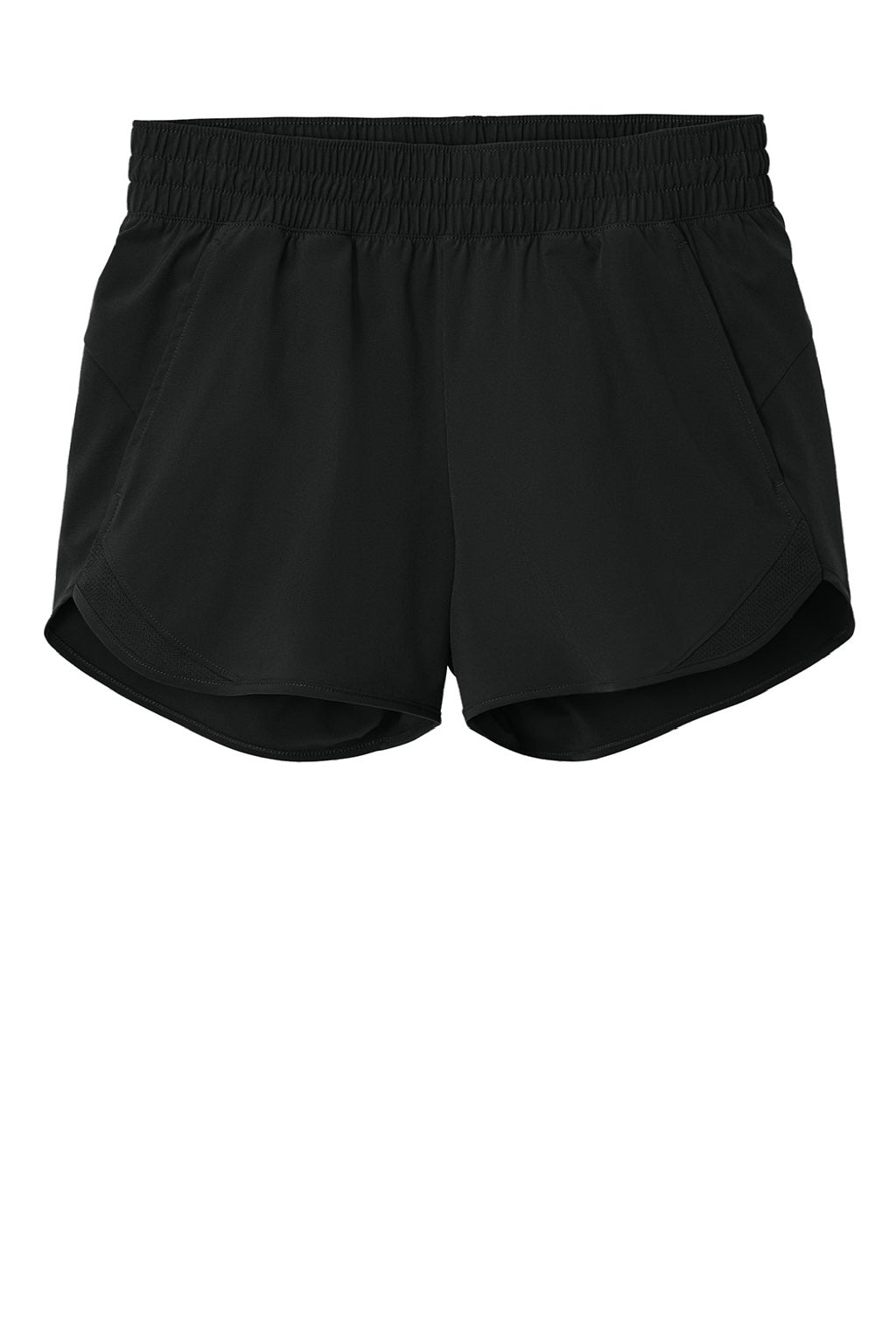 Sport-Tek LST484 Womens Repeat Swift Shorts w/ Pockets Black Flat Front