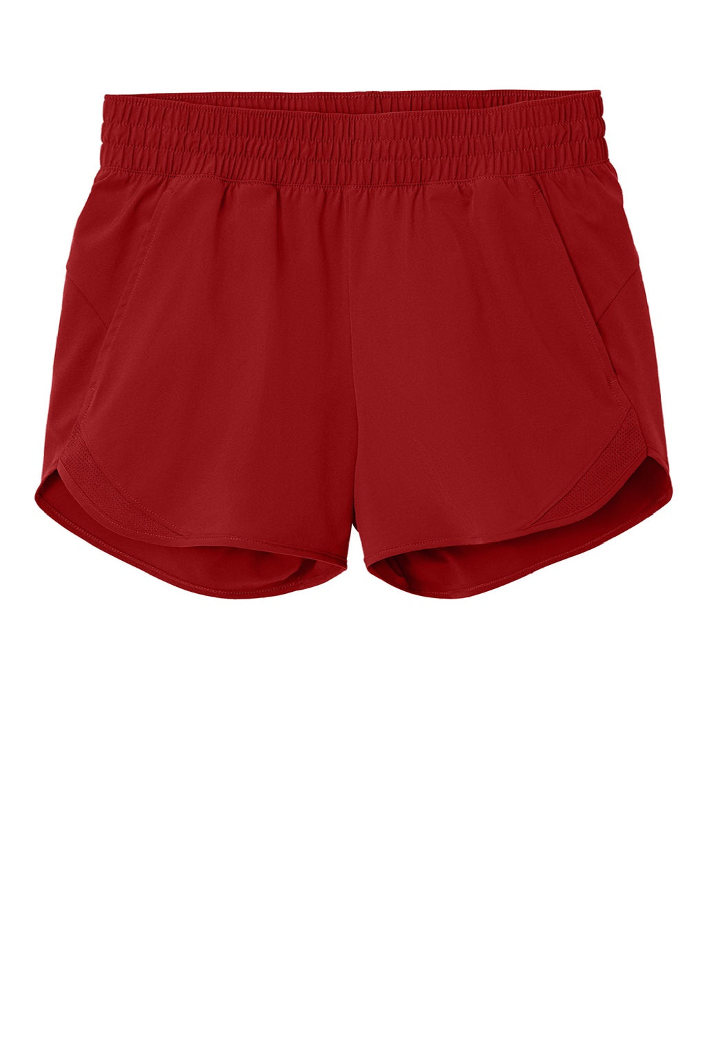 Sport-Tek LST484 Womens Repeat Swift Shorts w/ Pockets Deep Red Flat Front