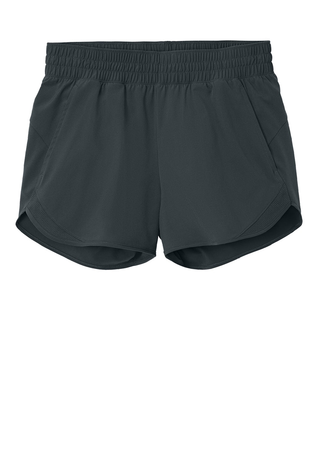 Sport-Tek LST484 Womens Repeat Swift Shorts w/ Pockets Iron Grey Flat Front