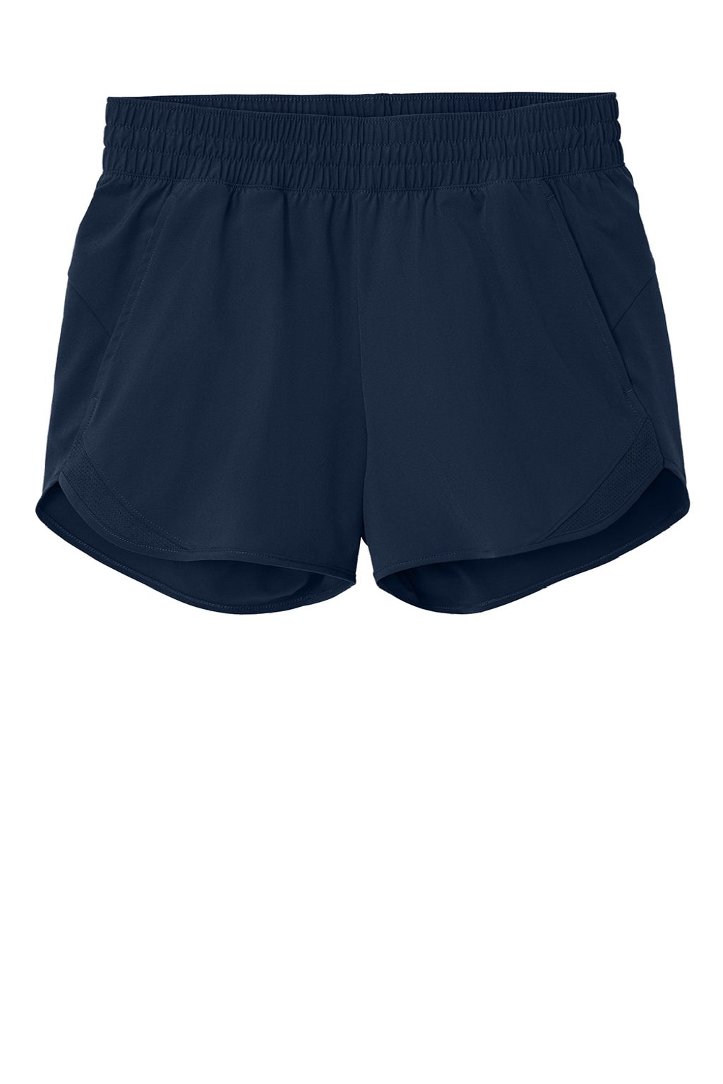 Sport-Tek LST484 Womens Repeat Swift Shorts w/ Pockets True Navy Blue Flat Front