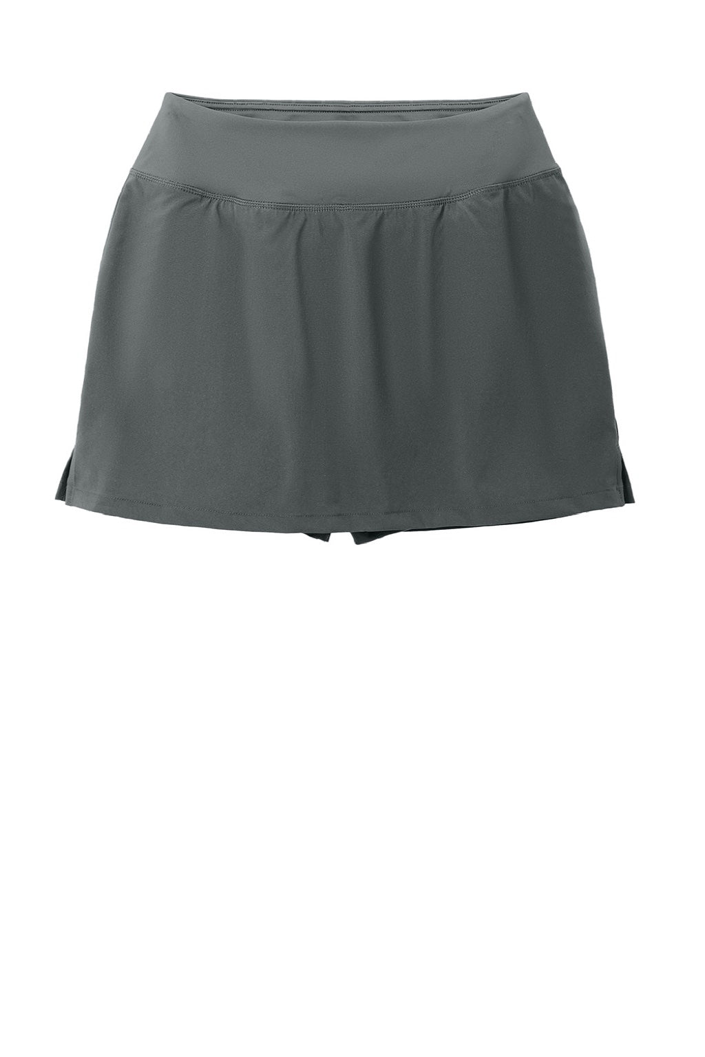 Sport-Tek LST486 Womens Repeat Moisture Wicking Skorts w/ Pockets Iron Grey Flat Front