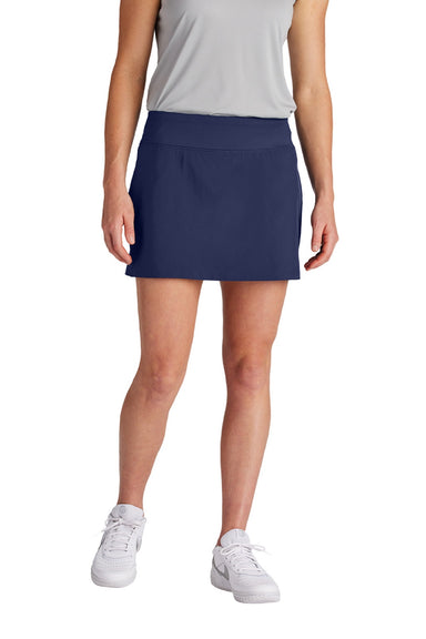 Sport-Tek LST486 Womens Repeat Moisture Wicking Skorts w/ Pockets True Navy Blue Model Front