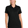 Sport-Tek Womens Versa Moisture Wicking Short Sleeve Polo Shirt - Black