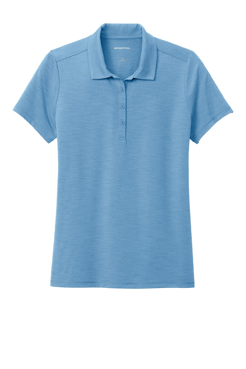 Sport-Tek LST490 Womens Versa Moisture Wicking Short Sleeve Polo Shirt Carolina Blue Flat Front