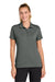 Sport-Tek LST490 Womens Versa Moisture Wicking Short Sleeve Polo Shirt Shadow Grey Model Front