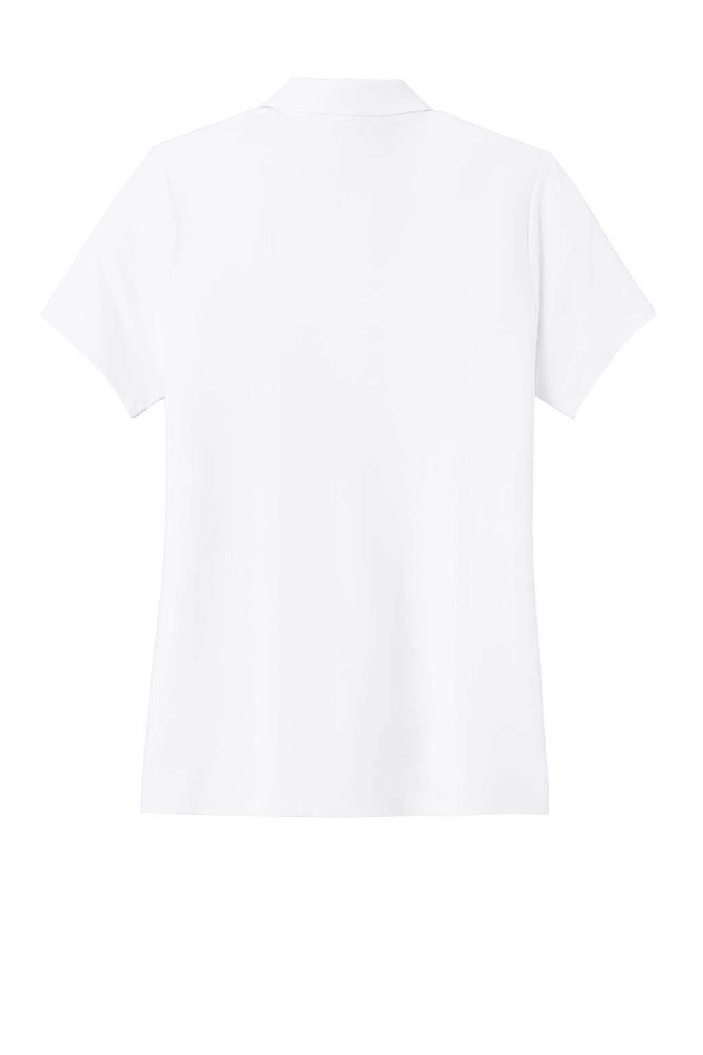 Sport-Tek LST490 Womens Versa Moisture Wicking Short Sleeve Polo Shirt White Flat Back