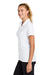 Sport-Tek LST490 Womens Versa Moisture Wicking Short Sleeve Polo Shirt White Model Side