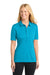 Sport-Tek LST520 Womens Moisture Wicking Short Sleeve Polo Shirt Sapphire Blue Model Front