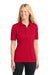 Sport-Tek LST520 Womens Moisture Wicking Short Sleeve Polo Shirt True Red Model Front