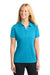 Sport-Tek LST550 Womens Competitor Moisture Wicking Short Sleeve Polo Shirt Atomic Blue Model Front
