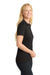 Sport-Tek LST550 Womens Competitor Moisture Wicking Short Sleeve Polo Shirt Black Model Side