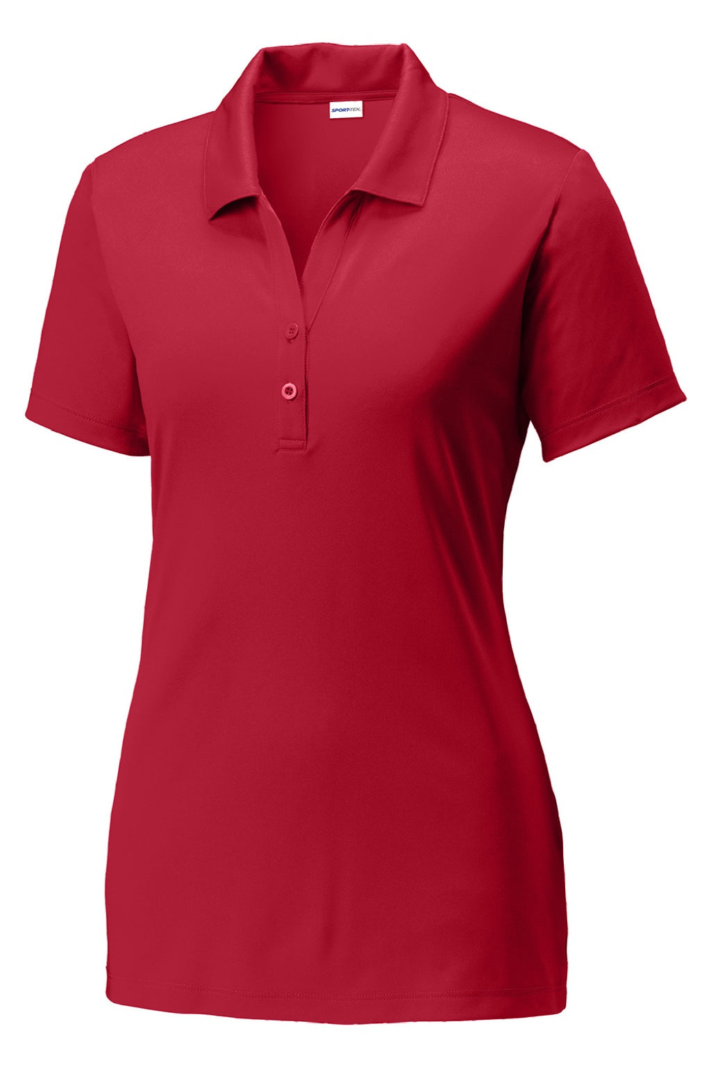 Sport-Tek LST550 Womens Competitor Moisture Wicking Short Sleeve Polo Shirt Deep Red Flat Front
