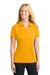 Sport-Tek LST550 Womens Competitor Moisture Wicking Short Sleeve Polo Shirt Gold Model Front