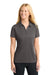 Sport-Tek LST550 Womens Competitor Moisture Wicking Short Sleeve Polo Shirt Iron Grey Model Front