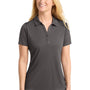 Sport-Tek Womens Competitor Moisture Wicking Short Sleeve Polo Shirt - Iron Grey