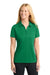 Sport-Tek LST550 Womens Competitor Moisture Wicking Short Sleeve Polo Shirt Kelly Green Model Front