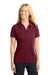 Sport-Tek LST550 Womens Competitor Moisture Wicking Short Sleeve Polo Shirt Maroon Model Front