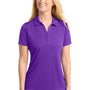 Sport-Tek Womens Competitor Moisture Wicking Short Sleeve Polo Shirt - Purple