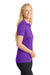 Sport-Tek LST550 Womens Competitor Moisture Wicking Short Sleeve Polo Shirt Purple Model Side