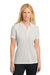 Sport-Tek LST550 Womens Competitor Moisture Wicking Short Sleeve Polo Shirt Silver Grey Model Front