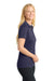 Sport-Tek LST550 Womens Competitor Moisture Wicking Short Sleeve Polo Shirt True Navy Blue Model Side