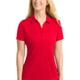 Sport-Tek Womens Competitor Moisture Wicking Short Sleeve Polo Shirt - True Red
