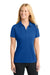 Sport-Tek LST550 Womens Competitor Moisture Wicking Short Sleeve Polo Shirt True Royal Blue Model Front
