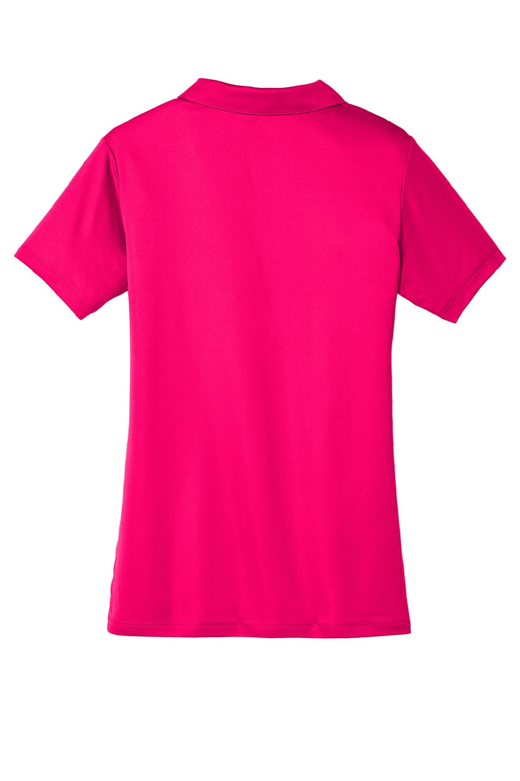 Sport-Tek LST550 Womens Competitor Moisture Wicking Short Sleeve Polo Shirt Raspberry Pink Flat Back