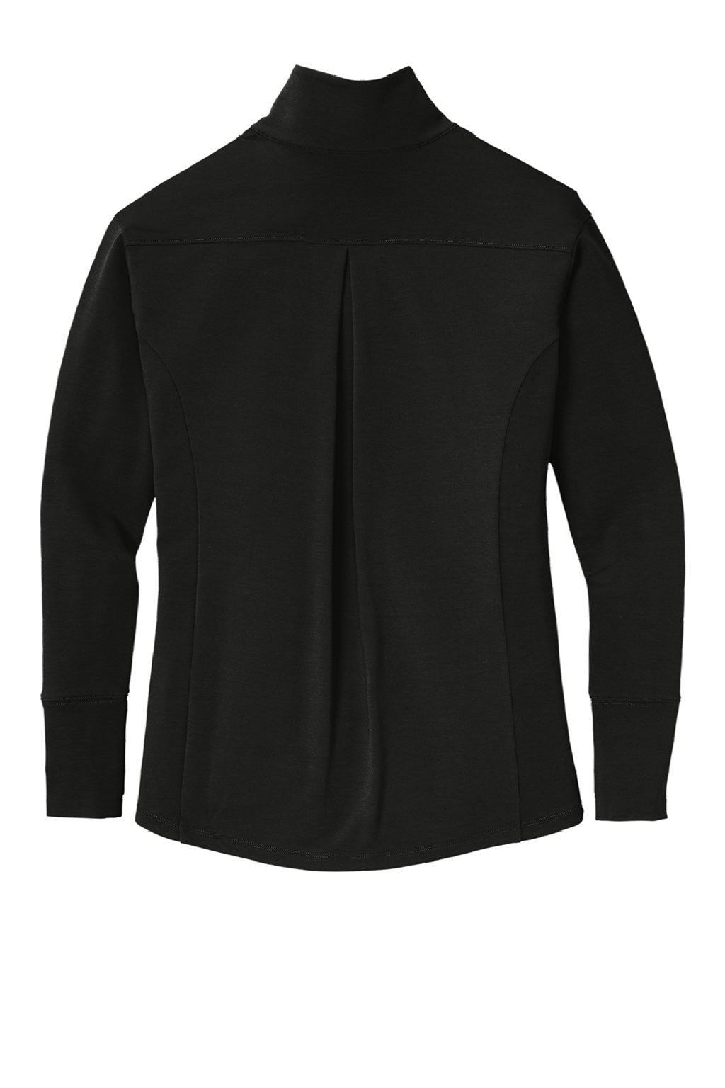 Sport-Tek LST560 Womens Flex Fleece Moisture Wicking Full Zip Sweatshirt w/ Pockets Black Flat Back