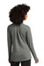 Sport-Tek LST560 Womens Flex Fleece Moisture Wicking Full Zip Sweatshirt w/ Pockets Heather Light Grey Model Back