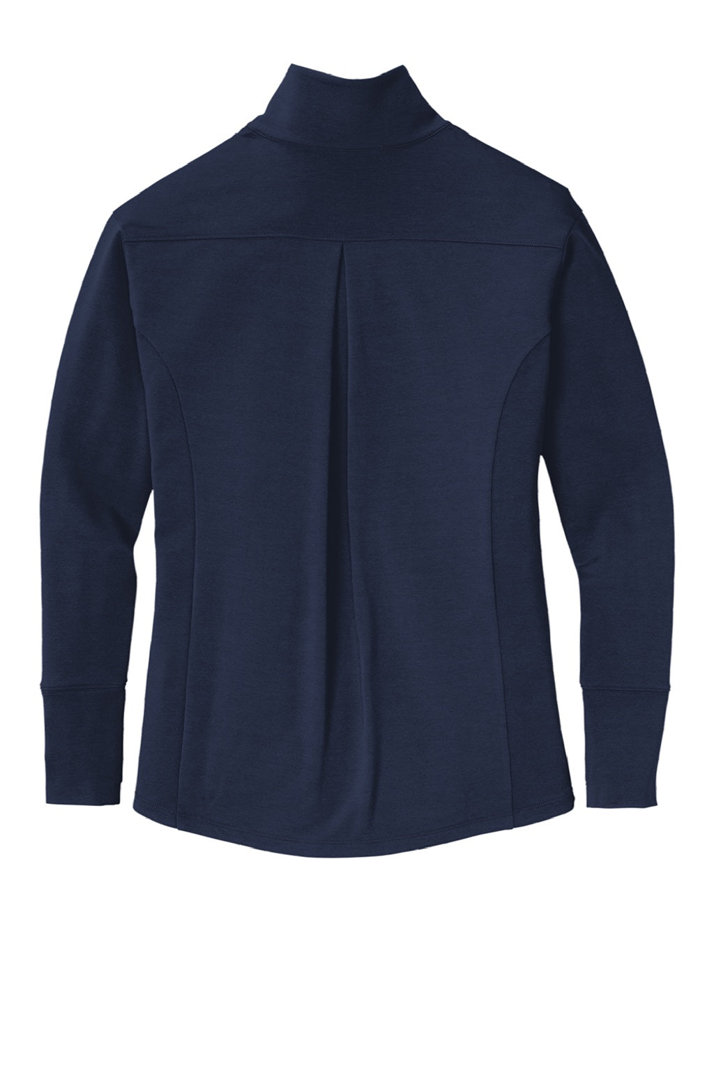 Sport-Tek LST560 Womens Flex Fleece Moisture Wicking Full Zip Sweatshirt w/ Pockets True Navy Blue Flat Back