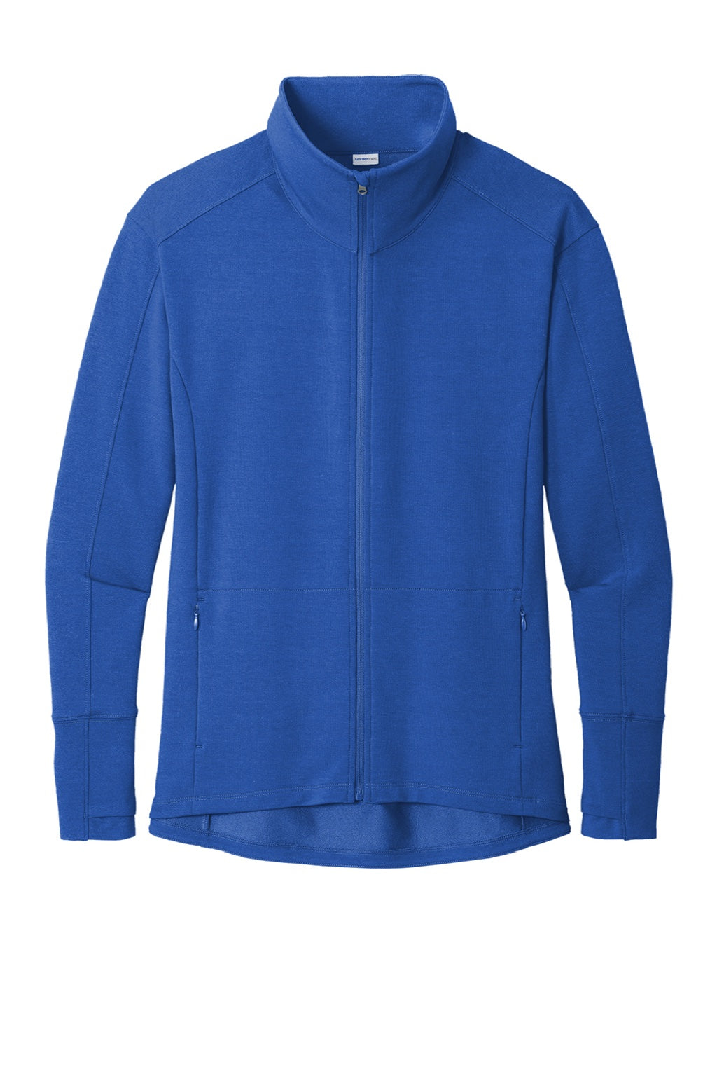 Sport-Tek LST560 Womens Flex Fleece Moisture Wicking Full Zip Sweatshirt w/ Pockets True Royal Blue Flat Front